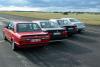 From the left: BMW M5 E28,M5 E34, M5 E39, M5 E60